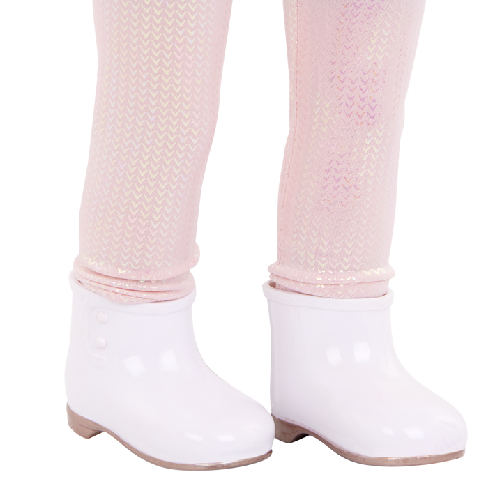 Fancy & Furry - Clothes for Dolls - Winter Outfit for 46cm Dolls - Pink Jacket & Trousers - Our Generation UK