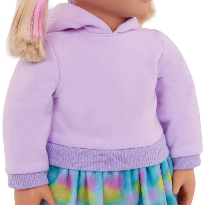 Andy - 46cm Ice Cream Themed Doll - Doll with Blonde Hair with Pink Highlight - Ice Cream Accessories - Toys & Gifts for Kids - Ages 3 Years + - Our Generation UK
