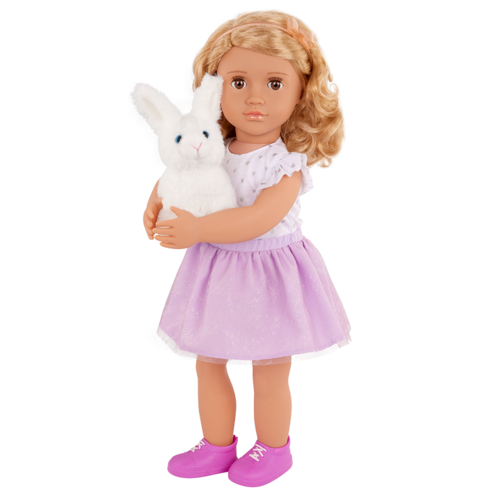 Tabby - OG Doll & Pet Bunny Rabbit - Doll with Blonde Hair & Brown Eyes - Deluxe Doll - Doll with Storybook - Gifts for Kids - Our Generation UK