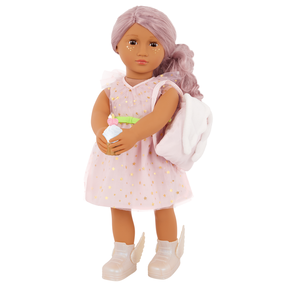 Wishes - Our Generation Birthday Doll - Doll with Party Accessories - OG Doll with Pink Hair & Brown Eyes - Gift Ideas for Kids - Toys for 3 Years + - Our Generation