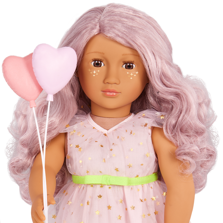 Wishes - Our Generation Birthday Doll - Doll with Party Accessories - OG Doll with Pink Hair & Brown Eyes - Gift Ideas for Kids - Toys for 3 Years + - Our Generation