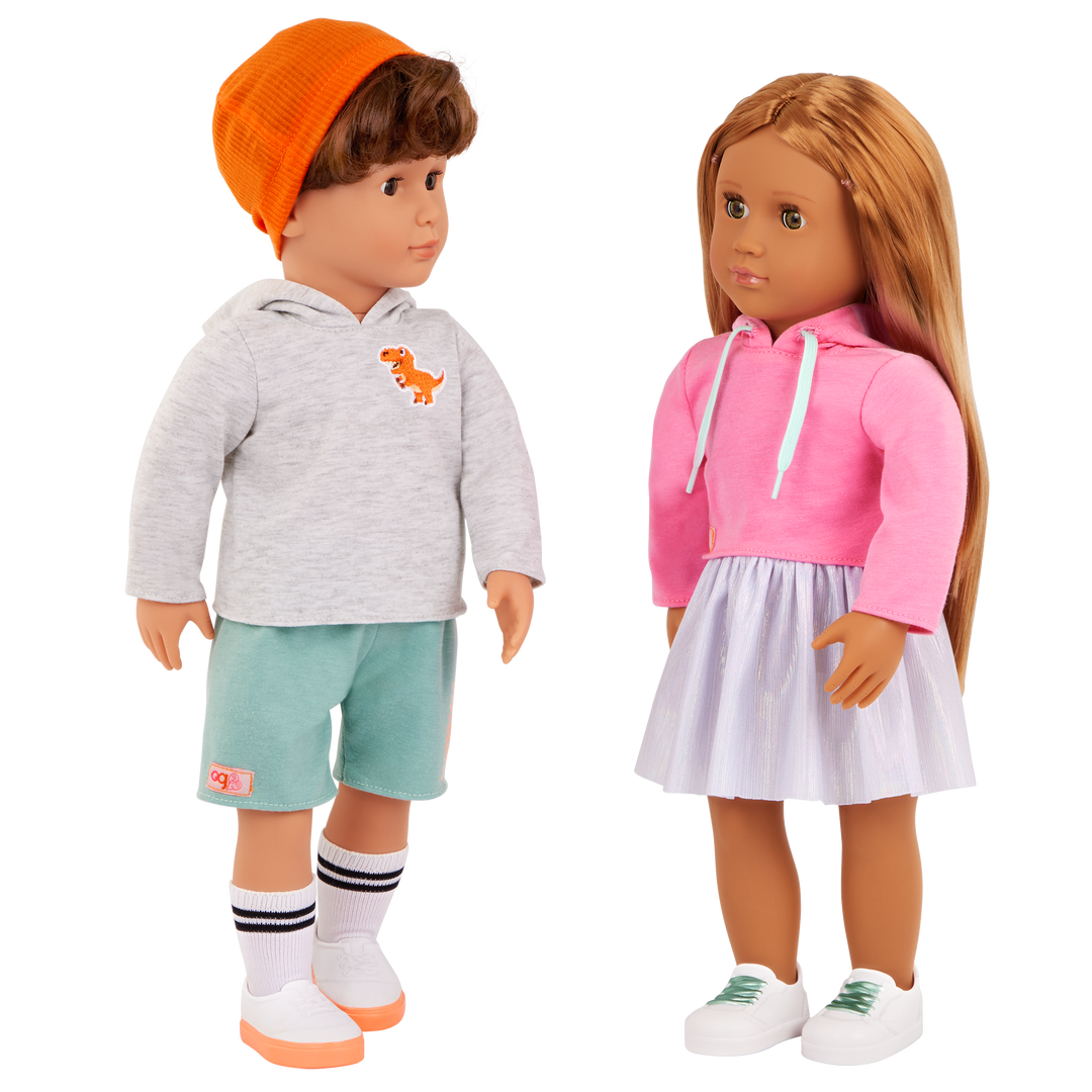 Lizzie & Oliver - Best Friend Dolls - Two 46cm Dolls - OG Girl & Boy Doll - Toys & Gifts for Kids - Ages 3 Years + - Our Generation UK