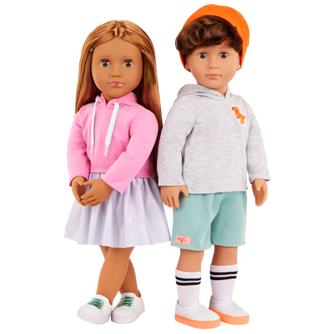 Lizzie & Oliver - Best Friend Dolls - Two 46cm Dolls - OG Girl & Boy Doll - Toys & Gifts for Kids - Ages 3 Years + - Our Generation UK