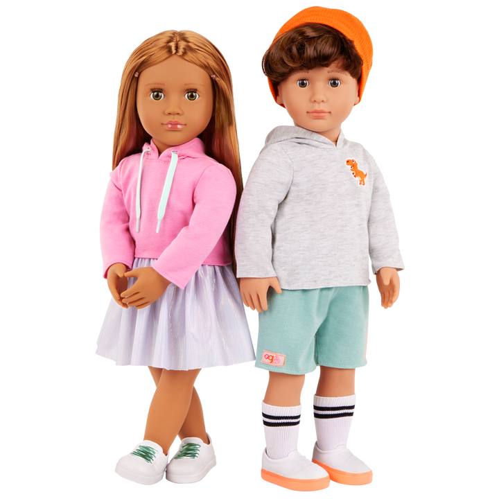Lizzie & Oliver - Best Friend Dolls - Two 46cm Dolls - OG Girl & Boy Doll - Toys & Gifts for Kids - Ages 3 Years + - Our Generation UK