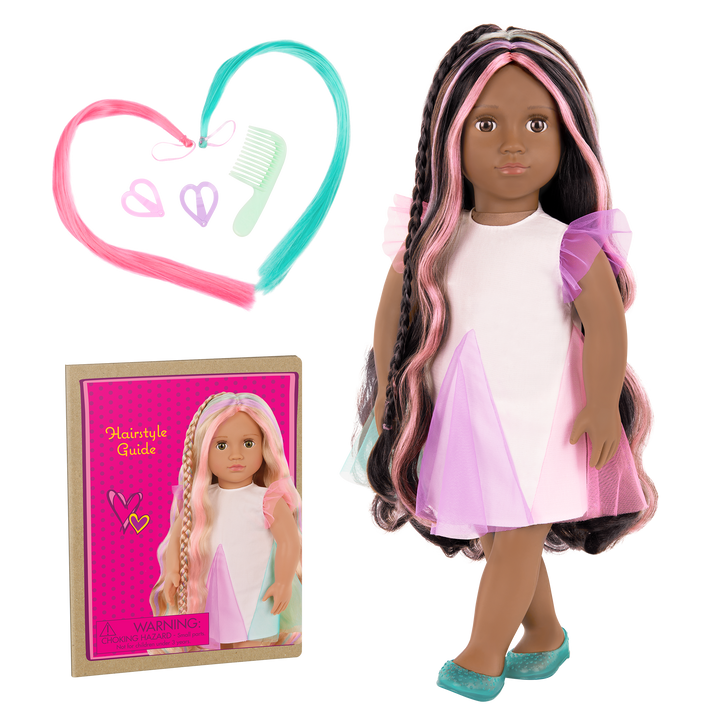 Tasha - Hair Grow Doll with Hair Styling Accessories - 46cm OG Doll - Toys & Gifts for Kids - Our Generation UK