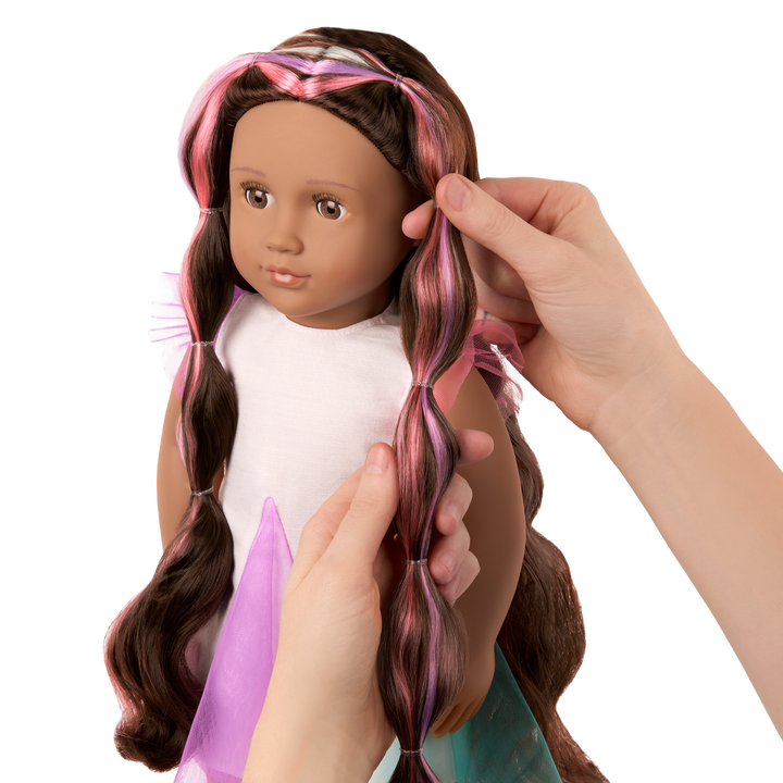 Tania - 46cm Hair Grow Doll & Styling Accessories - Doll with Hair Highlights - Toys & Gifts for Kids - Ages 3 Years + - Our Generation UK
