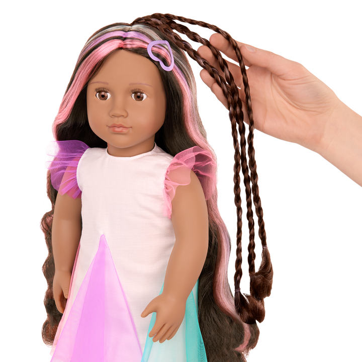 Tania - 46cm Hair Grow Doll & Styling Accessories - Doll with Hair Highlights - Toys & Gifts for Kids - Ages 3 Years + - Our Generation UK