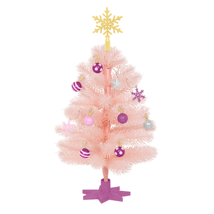 Snowflakes & Sparkles Christmas Tree  - Pink Christmas Tree & Decorations for Dolls - Doll Accessories - Our Generation UK