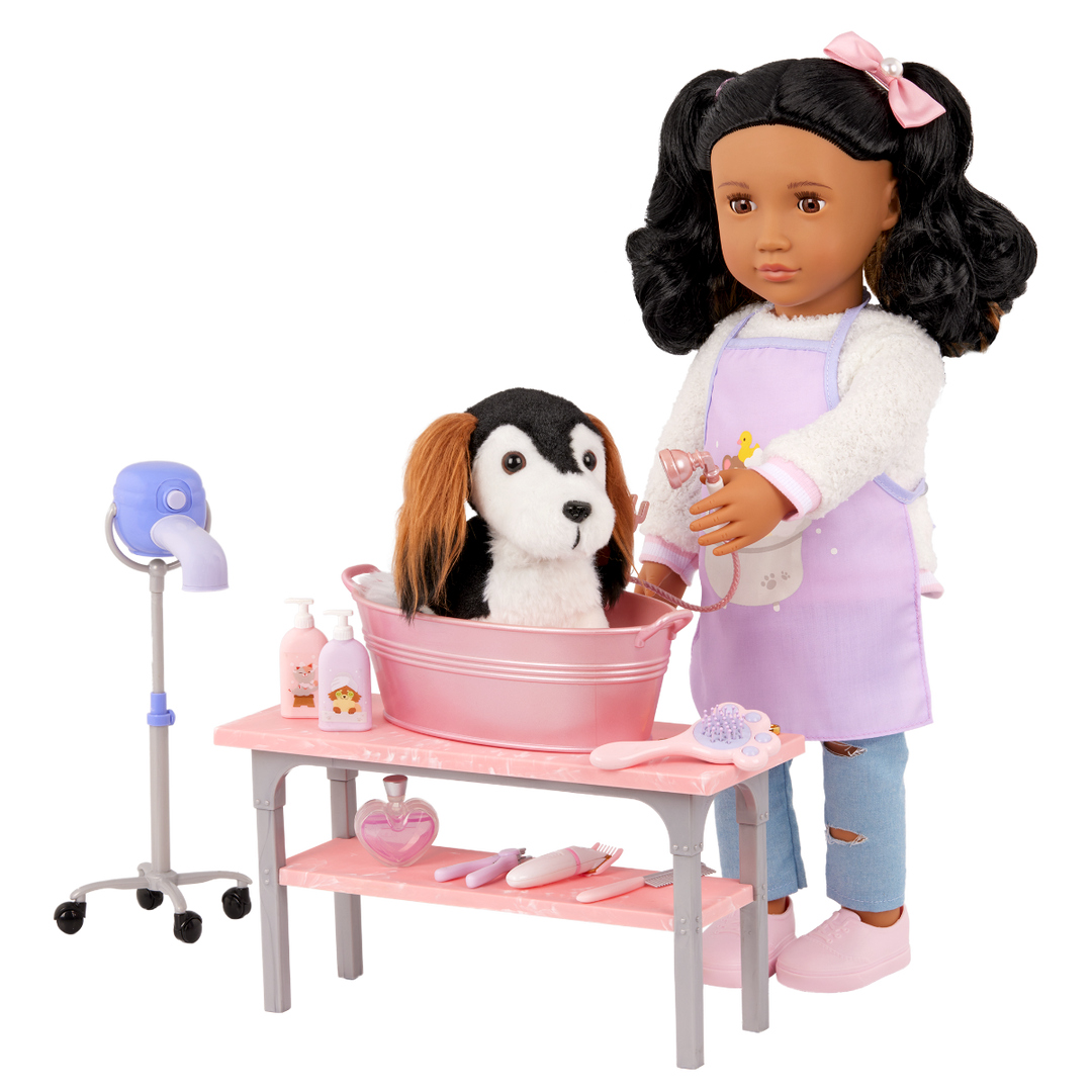 Scrub and Style Pet Grooming Kit - Accessories for OG Pets - Doll Accessory - Our Generation