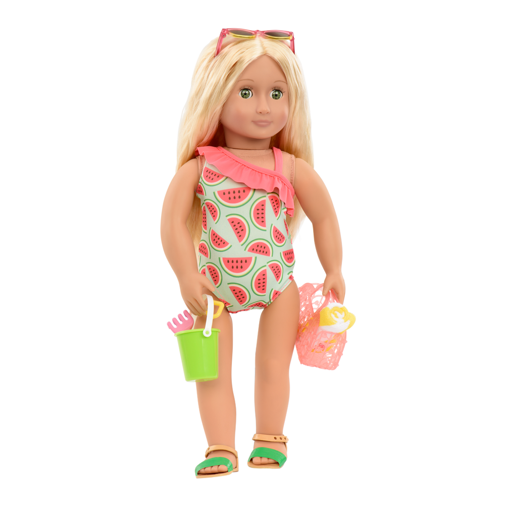 Slice of Fun - Swimming Costume & Beach Accessories for 46cm Dolls - Doll Clothes - Our Generation UK