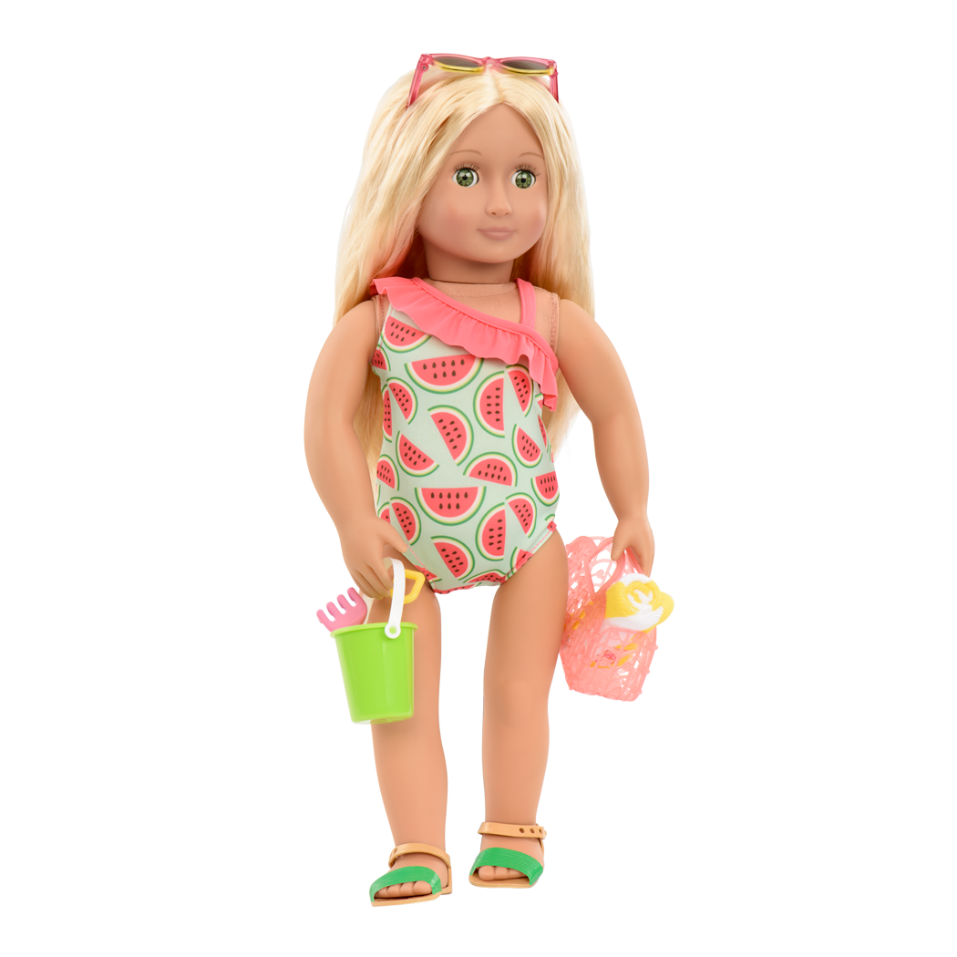 Slice of Fun - Swimming Costume & Beach Accessories for 46cm Dolls - Doll Clothes - Our Generation UK