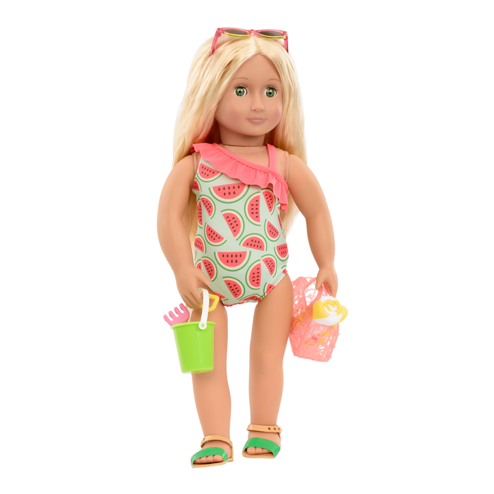 Slice of Fun - Swimming Costume & Beach Accessories for 46cm Dolls - Doll Clothes - Our Generation UK