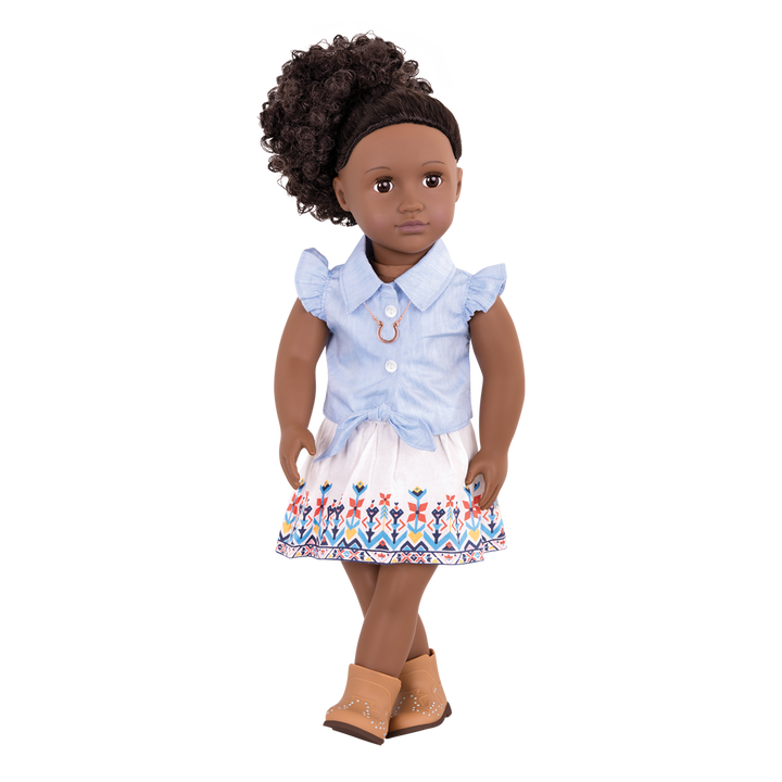 My Lucky Horseshoe - Western Outfit for 46cm Dolls - Top & Skirt - Doll Clothing - Our Generation UK
