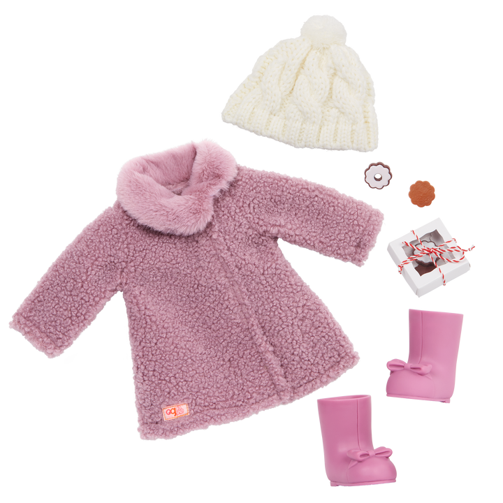 Wonderfully Warm - 46cm Winter Doll Outfit- Coat, Hat & Boots for OG Dolls - Our Generation UK
