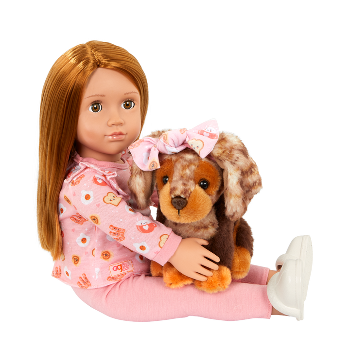Claudia & Cinnamon - 46cm OG Doll & Pet Puppy - OG Doll with Red Hair & Hazel Eyes - 15cm Puppy with Brown Fur - Toys & Gifts for Kids - Our Generation