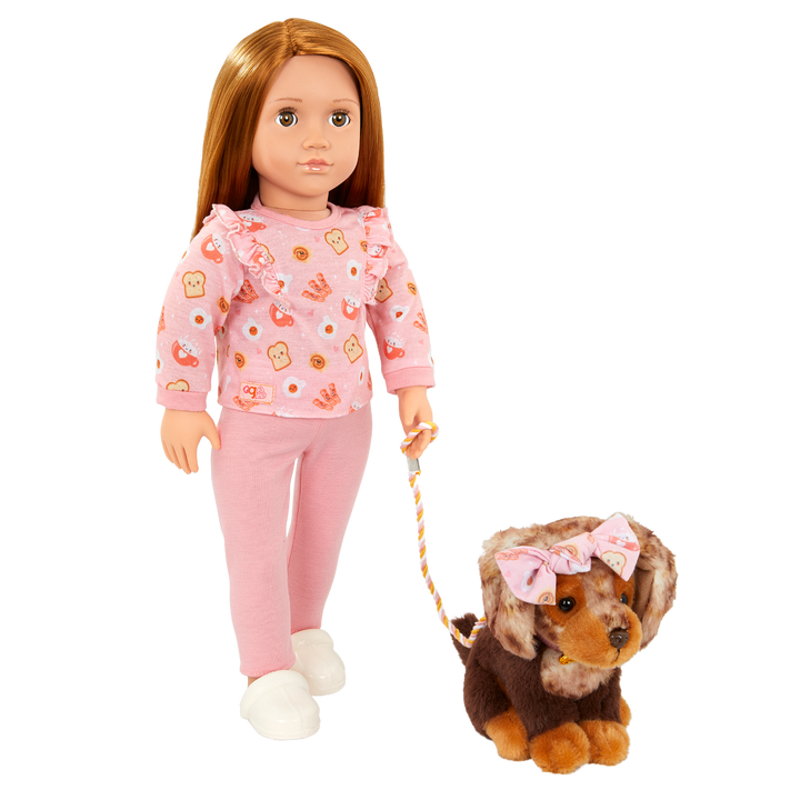 Claudia & Cinnamon - 46cm OG Doll & Pet Puppy - OG Doll with Red Hair & Hazel Eyes - 15cm Puppy with Brown Fur - Toys & Gifts for Kids - Our Generation