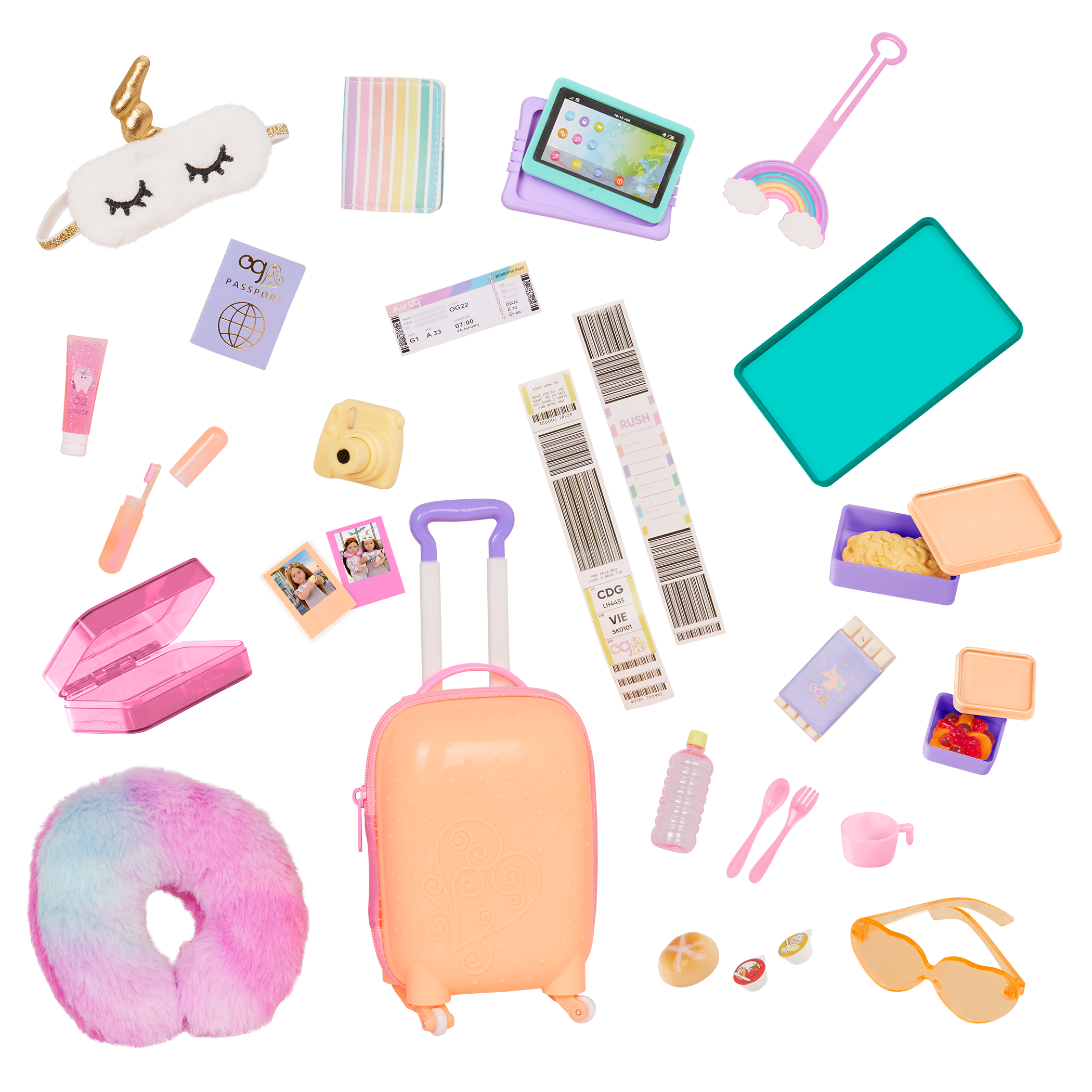 Over the Rainbow 18 inch Doll Luggage Set Our Generation Our Generation UK