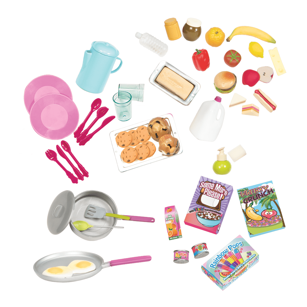 RV Seeing You Camper Accessory Set - 46cm Doll Food Playset - Camping Accessories for Dolls - Our Generation