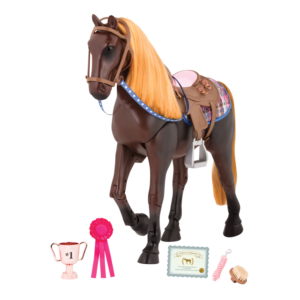 Poseable Thoroughbred Horse for 46 cm Dolls Our Generation Our