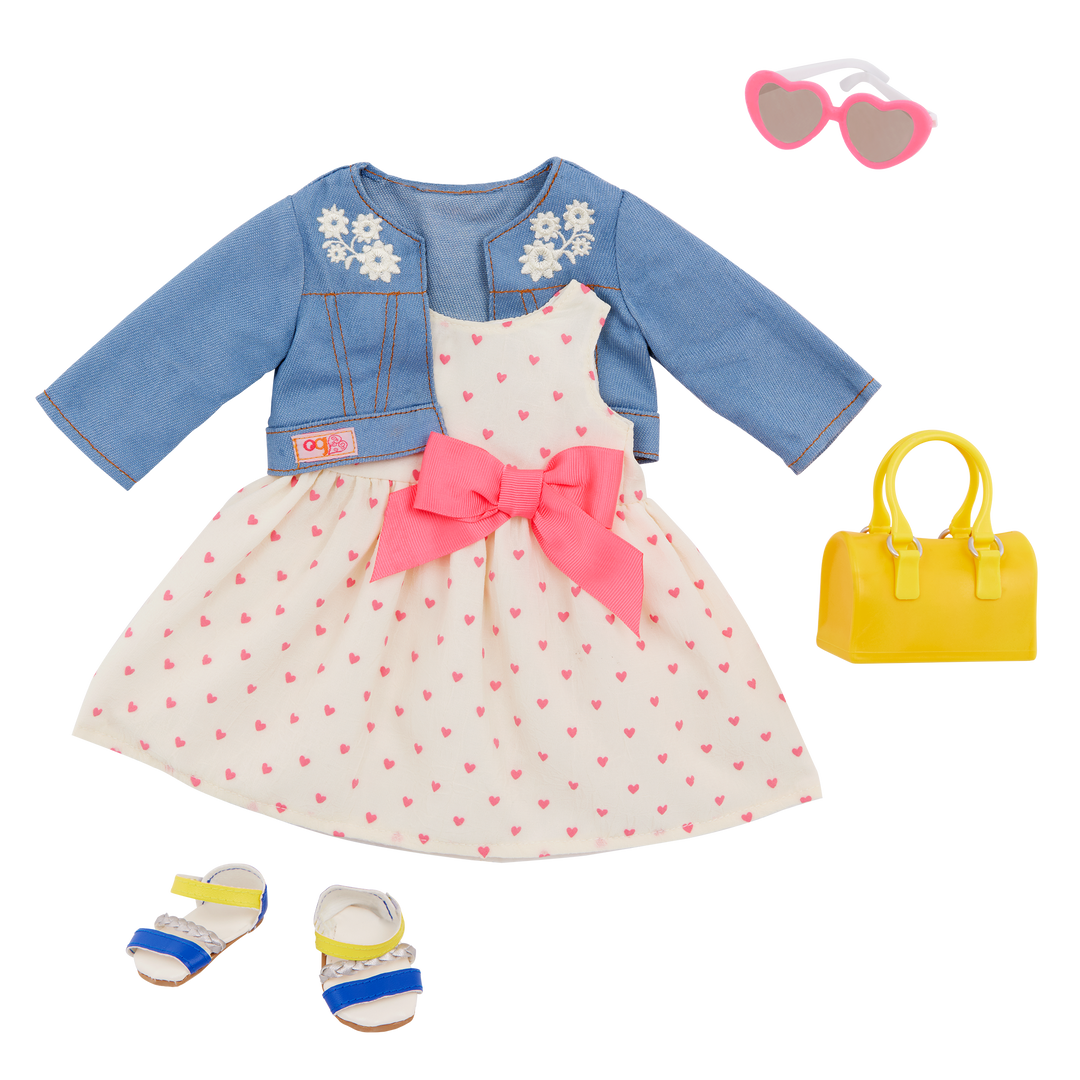 Bright as the Sun, 46cm Doll Dress Outfit