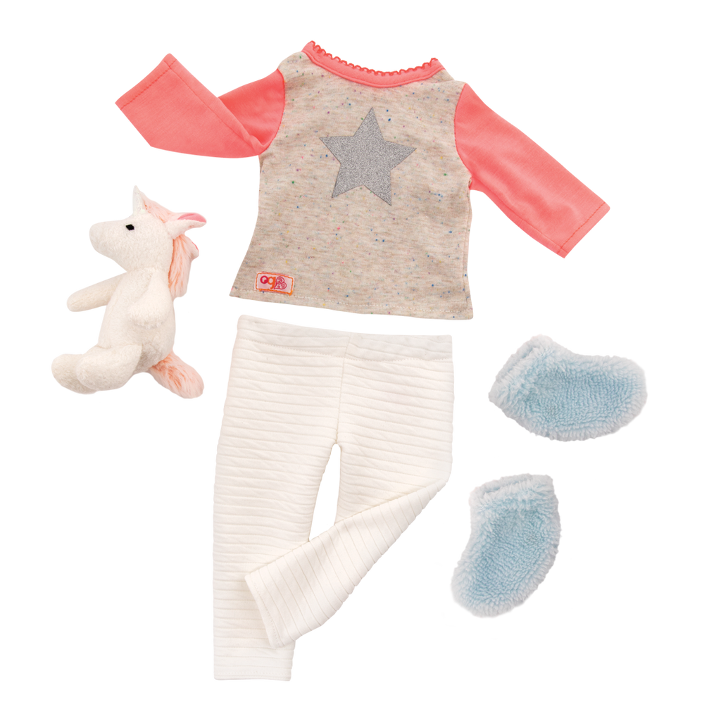 Unicorn Wishes  - Pyjama Outfit for 46cm Dolls - Doll Clothing - Our Generation