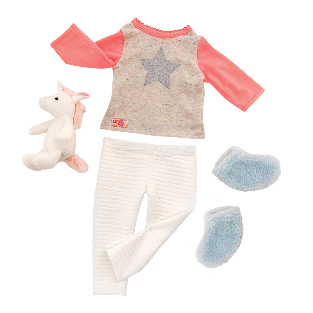 Unicorn Wishes  - Pyjama Outfit for 46cm Dolls - Doll Clothing - Our Generation
