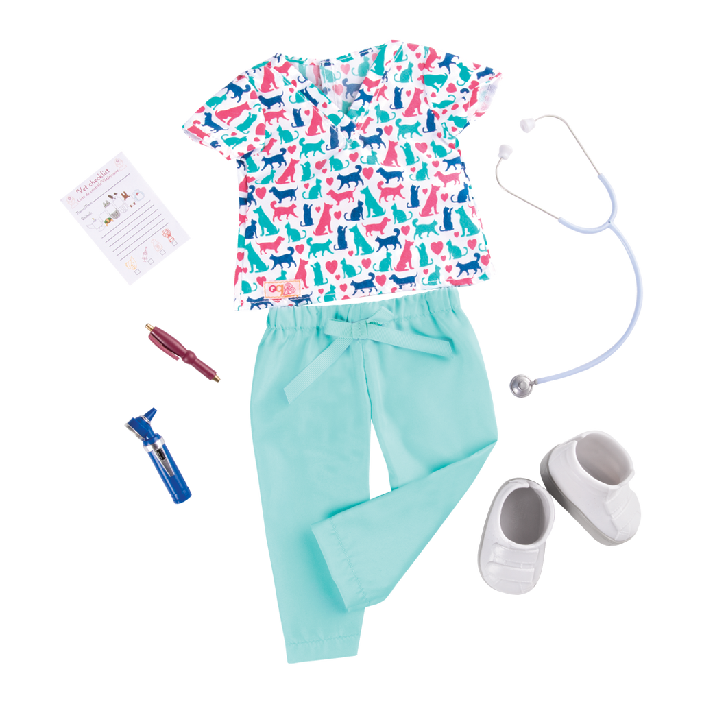 Healthy Paws - 46cm Vet Outfit for Dolls - Clothes for Dolls - Our Generation