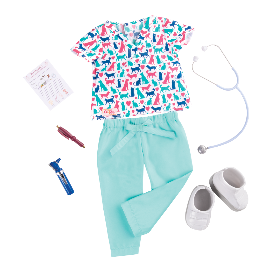 Healthy Paws - 46cm Vet Outfit for Dolls - Clothes for Dolls - Our Generation