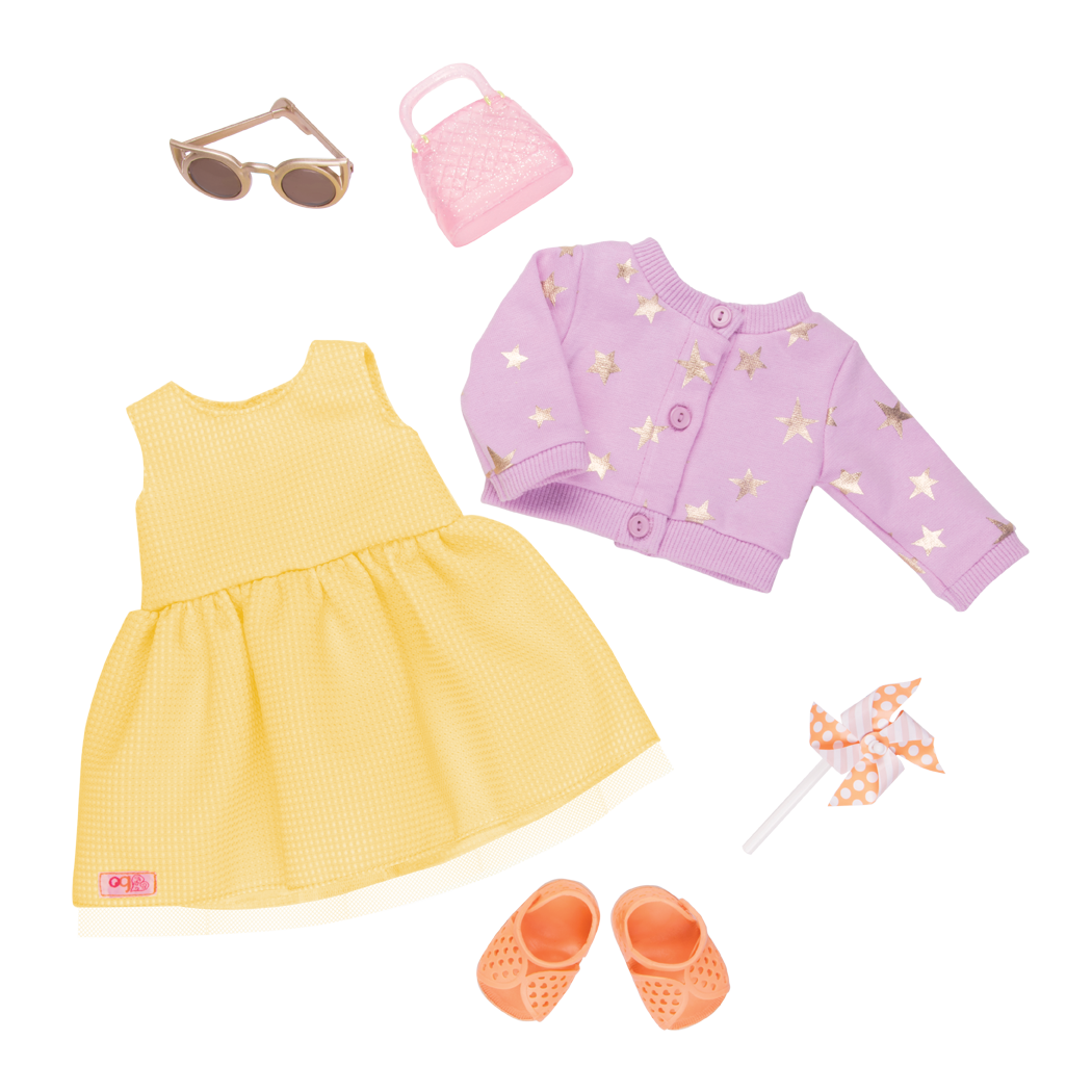 Sunshine and Stars - Summer Outfit for 46cm Dolls - Dress for Dolls - Our Generation UK