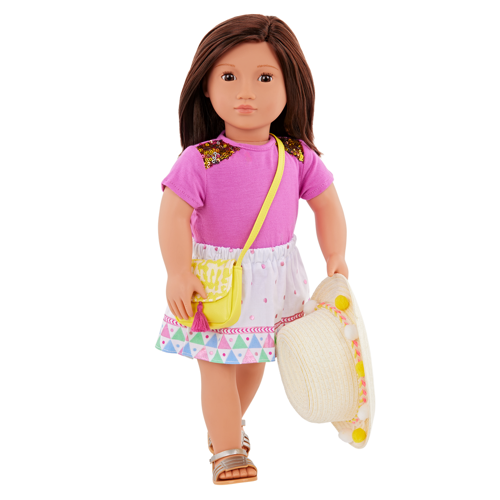Vacation Style - Travel Outfit for 46cm Dolls - Top & Skirt - Our Generation