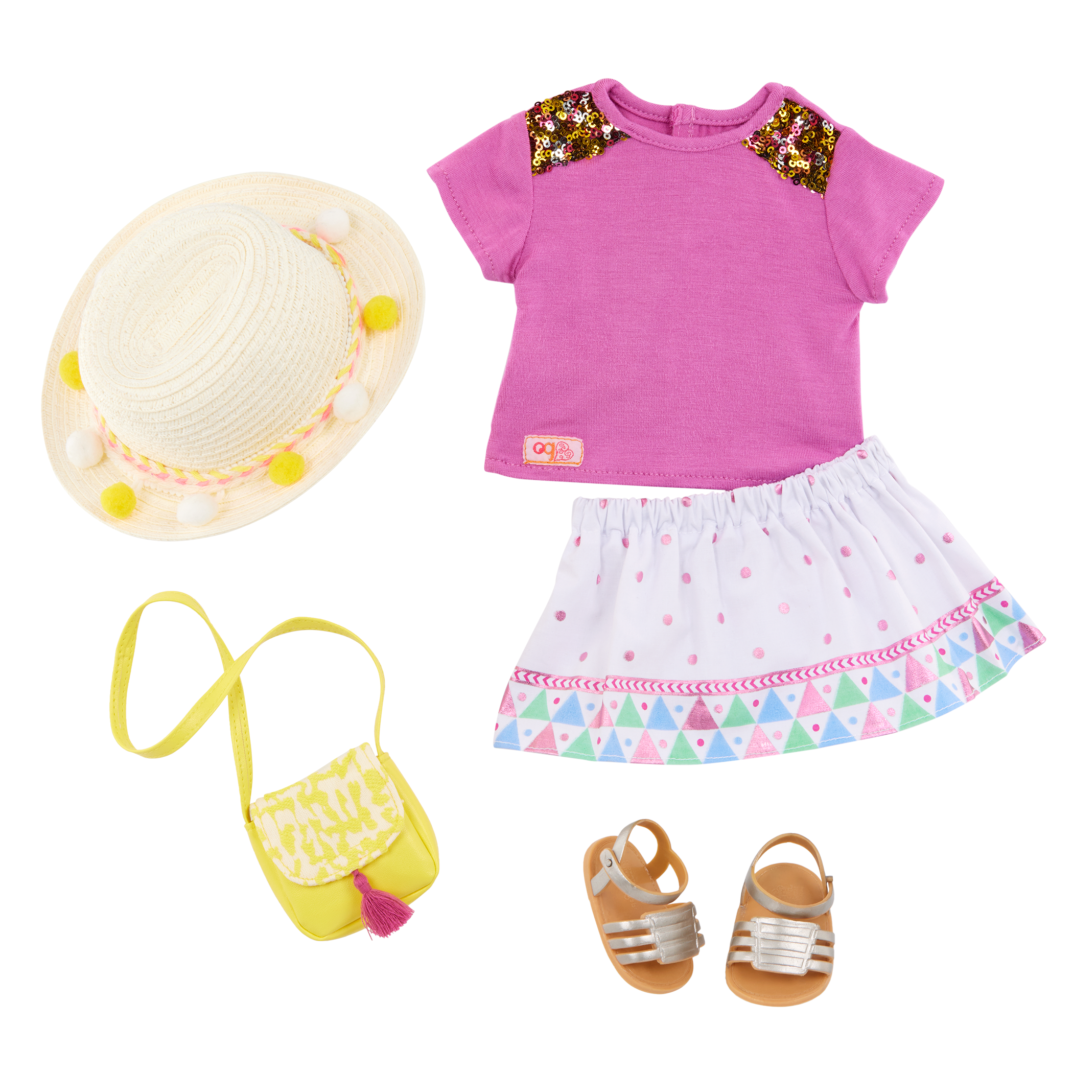 Vacation Style - Travel Outfit for 46cm Dolls - Top & Skirt - Our Generation