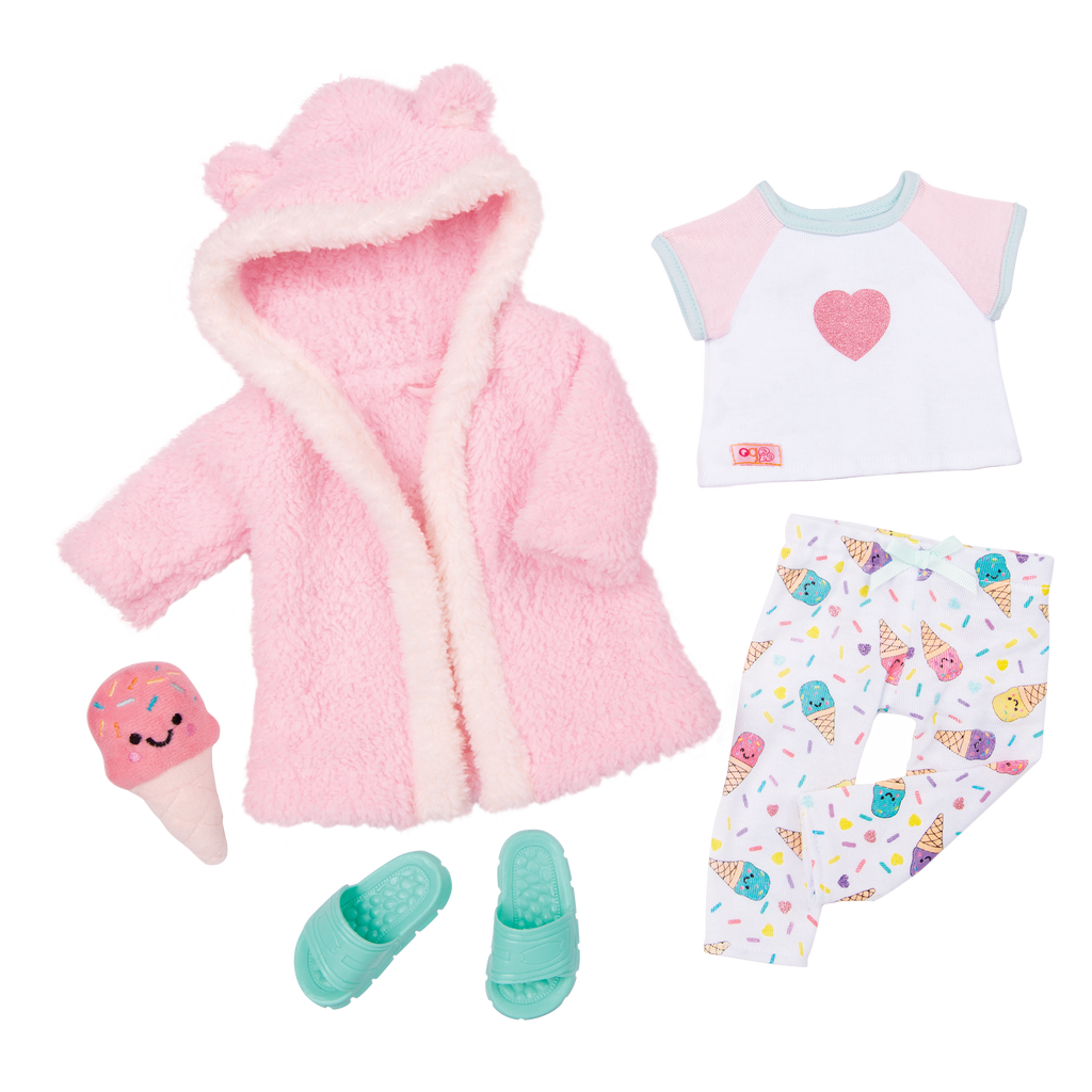 Ice Cream Dreams - Doll Pyjama Set & Dressing Gown - Clothes for Dolls - Our Generation