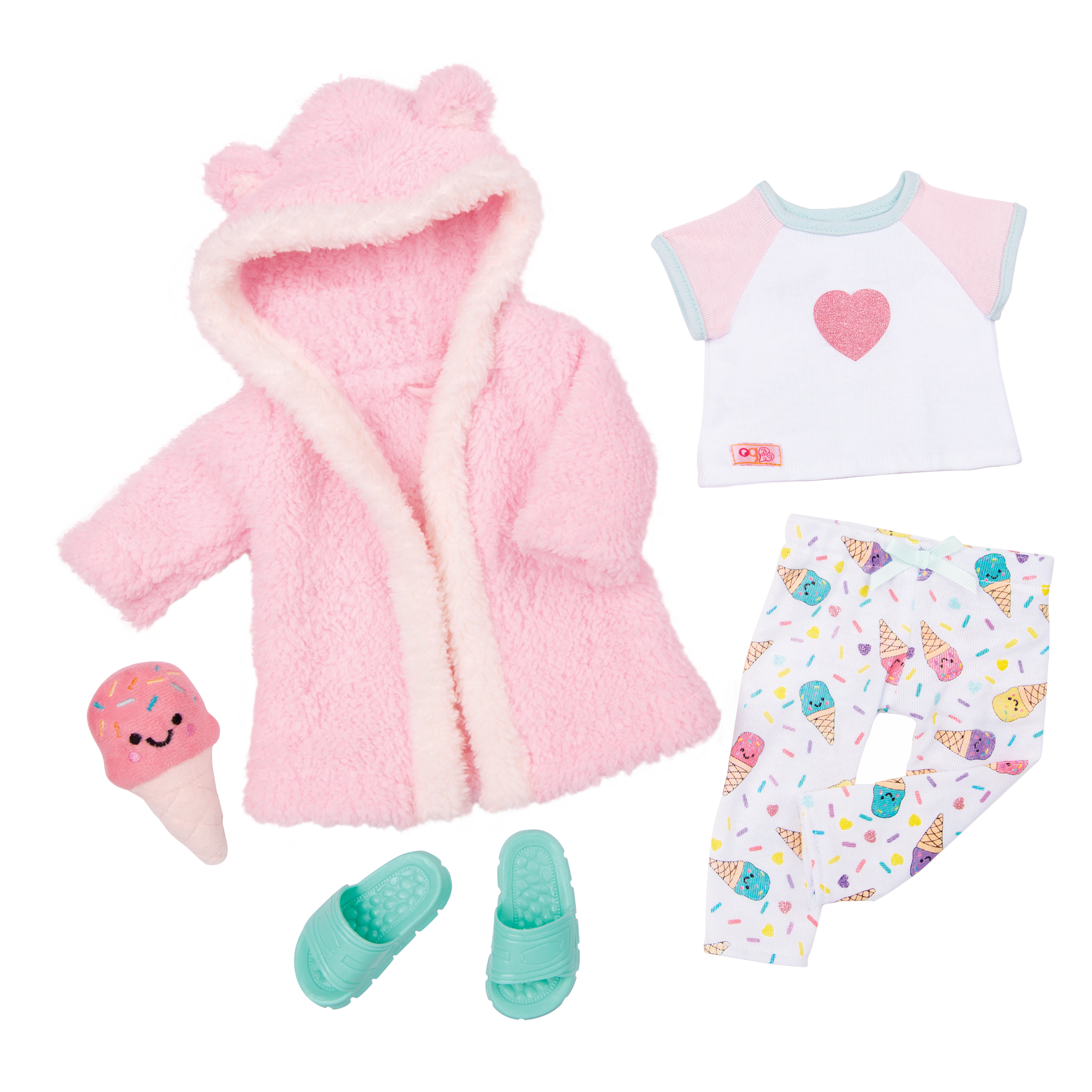 Ice Cream Dreams - Doll Pyjama Set & Dressing Gown - Clothes for Dolls - Our Generation