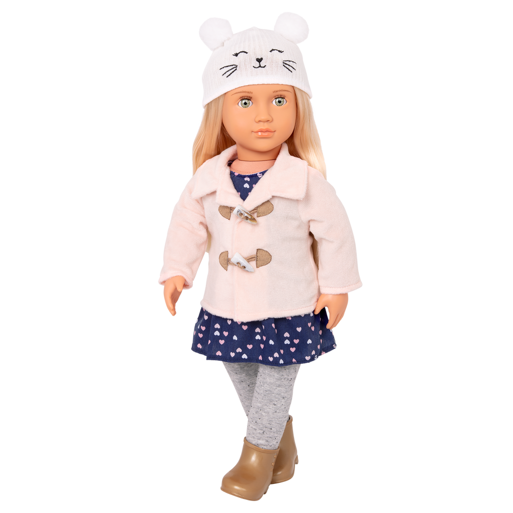 Cheerfully Chilly - 46cm Winter Outfit for Dolls - Top, Bottoms & Coat - Our Generation