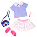 Rainbow Academy - 46cm School Outfit for Dolls - Top & Skirt - Doll Clothing - Our Generation