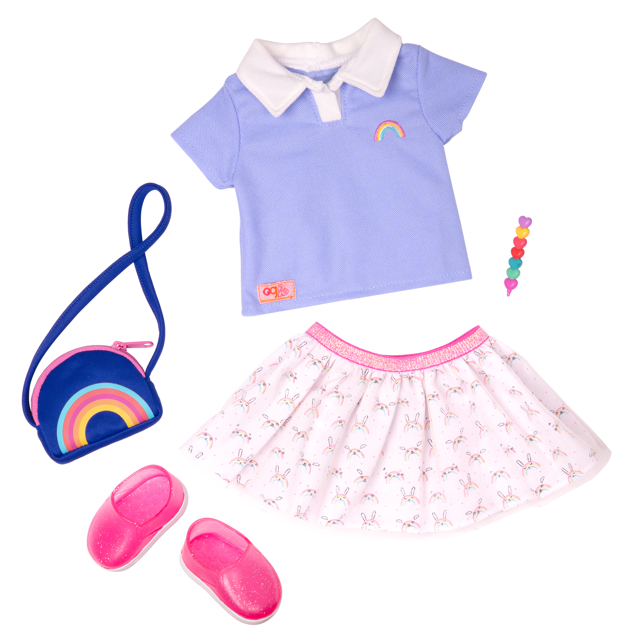 Rainbow Academy - 46cm School Outfit for Dolls - Top & Skirt - Doll Clothing - Our Generation