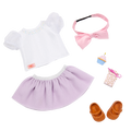 Sweet Wishes  - Birthday Outfit for Dolls - Top & Skirt - Doll Clothing - Our Generation