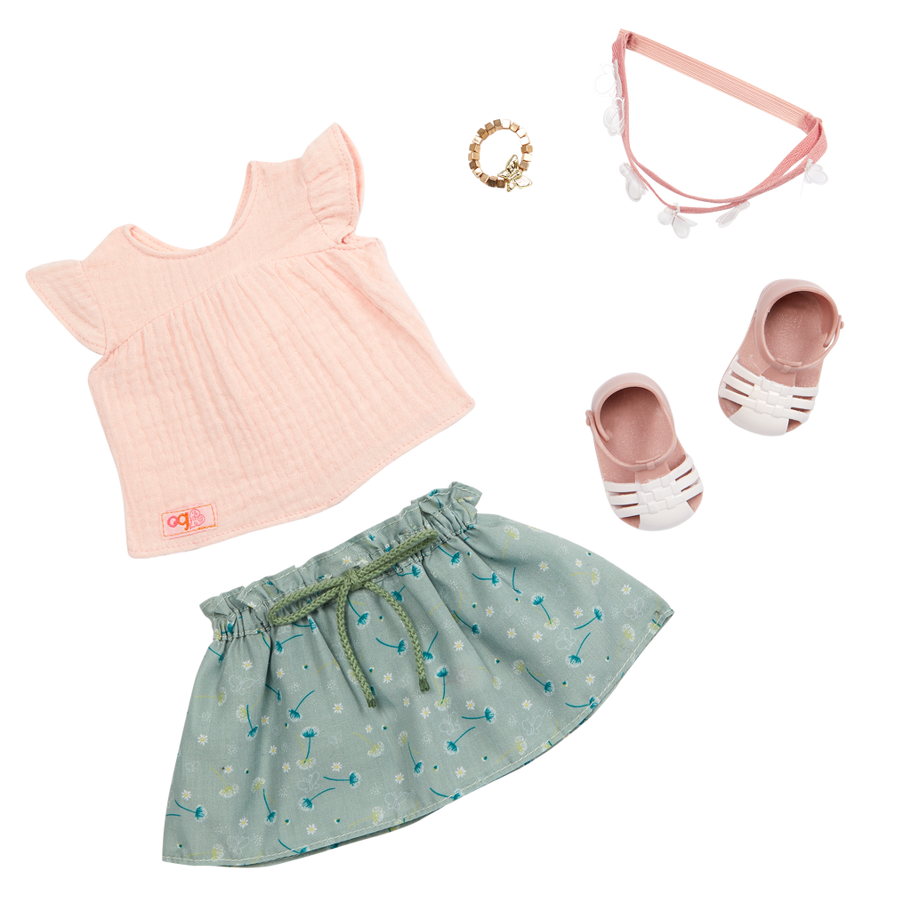 All Aflutter  - Top & Skirt - Doll Clothes - Our Generation