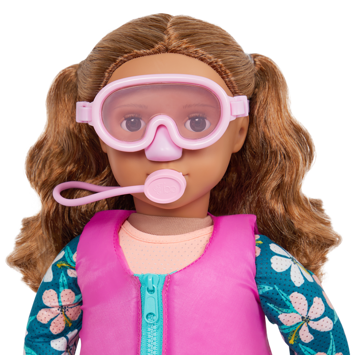 Scuba Season - 46cm Doll Beach Outfit - Swimwear, Flippers & Goggles for Dolls - Our Generation UK
