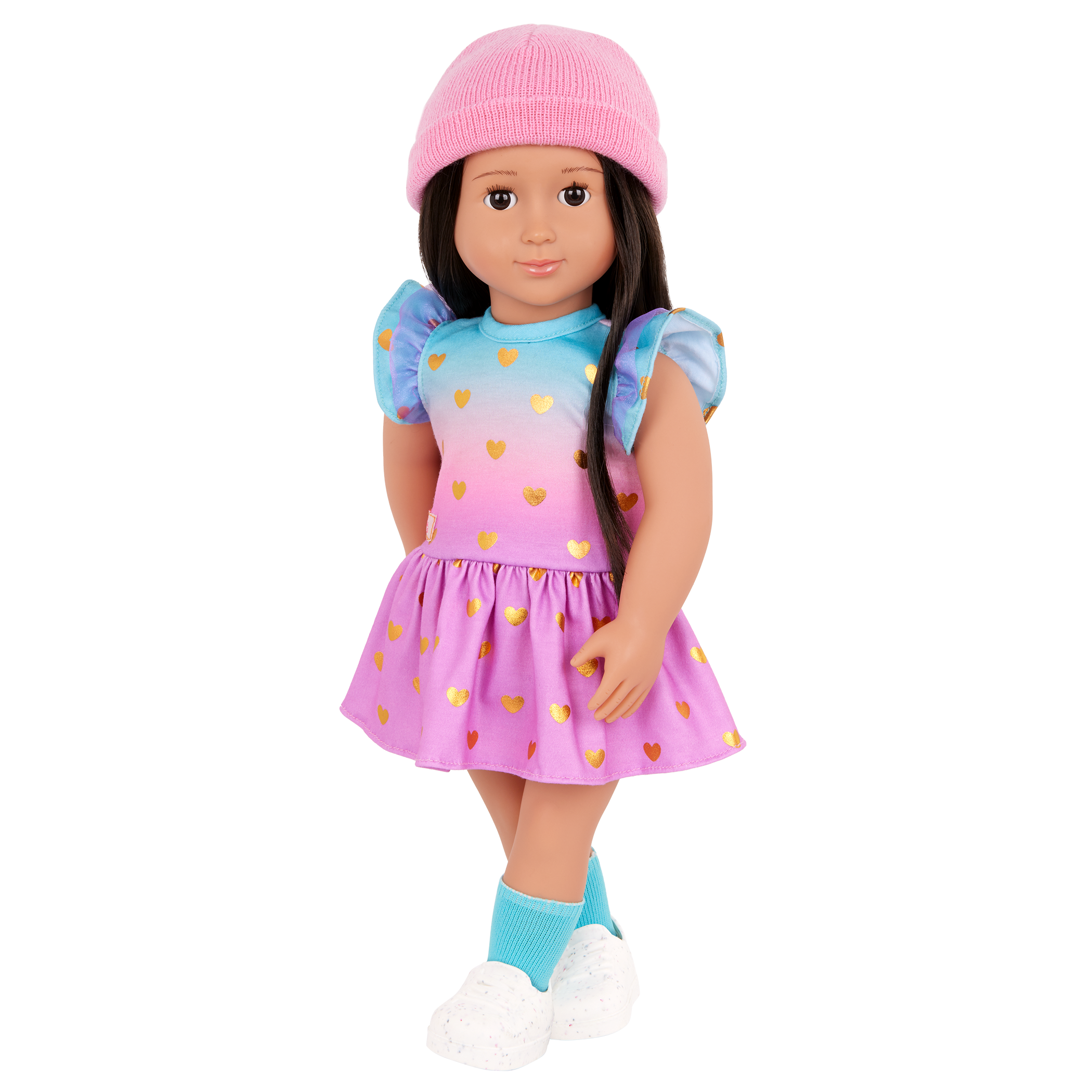 Lovely Hearts  - Dress for 46cm Dolls - Doll Clothing - Our Generation