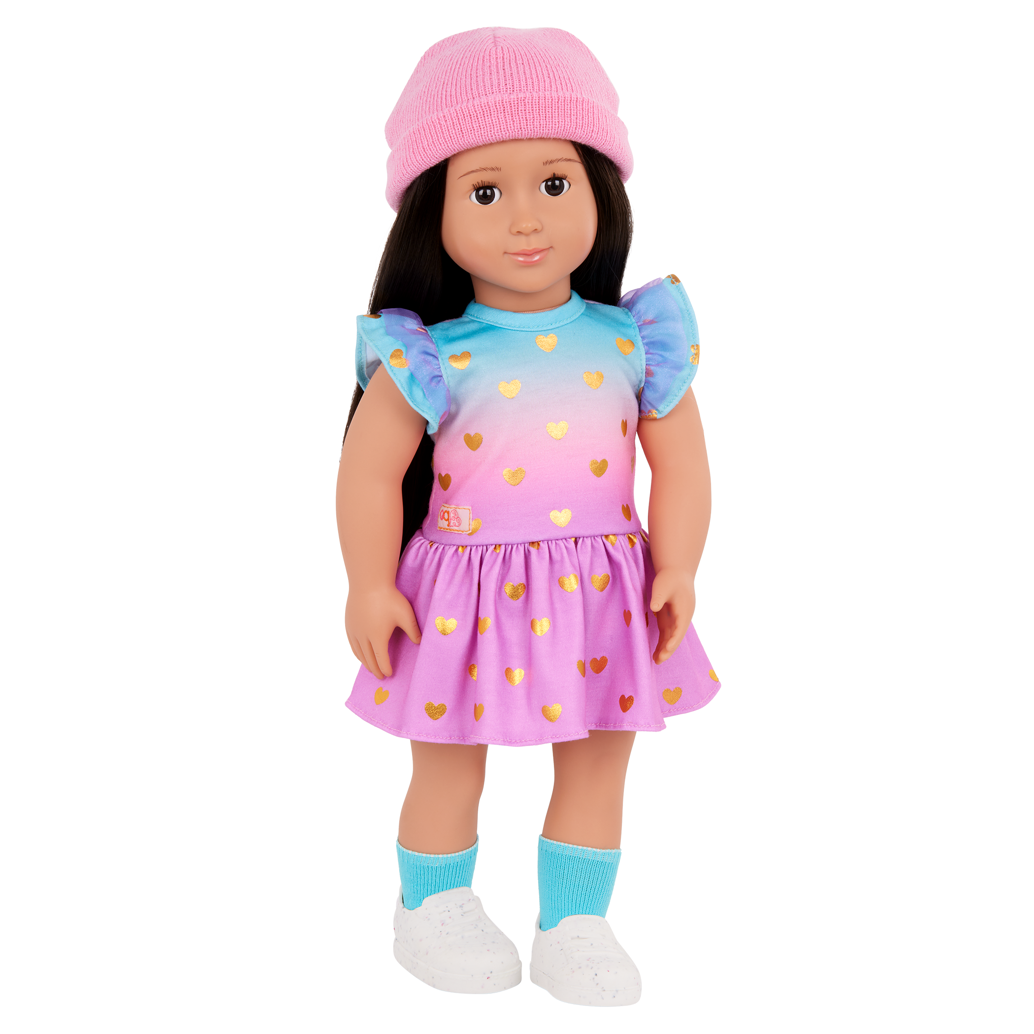 Lovely Hearts  - Dress for 46cm Dolls - Doll Clothing - Our Generation