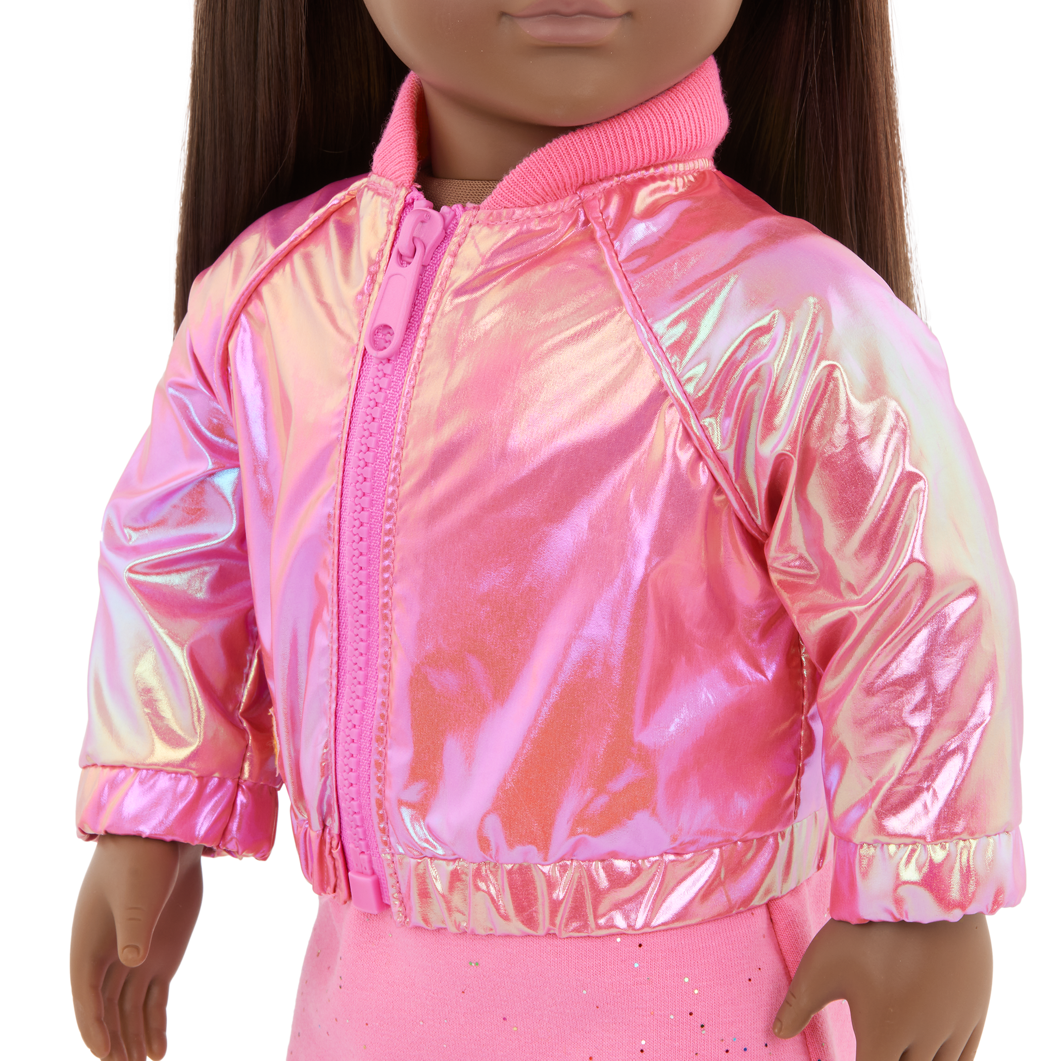Splash of Pink  - Clothing for Dolls - Pink Doll Dress & Jacket - Our Generation