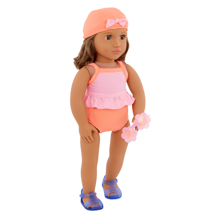 Floaty Fun - Swimming Costume & Accessories for Dolls - Swimming Costume, Rubber Ring - Summer Clothes for Dolls - Doll Beachwear - Our Generation