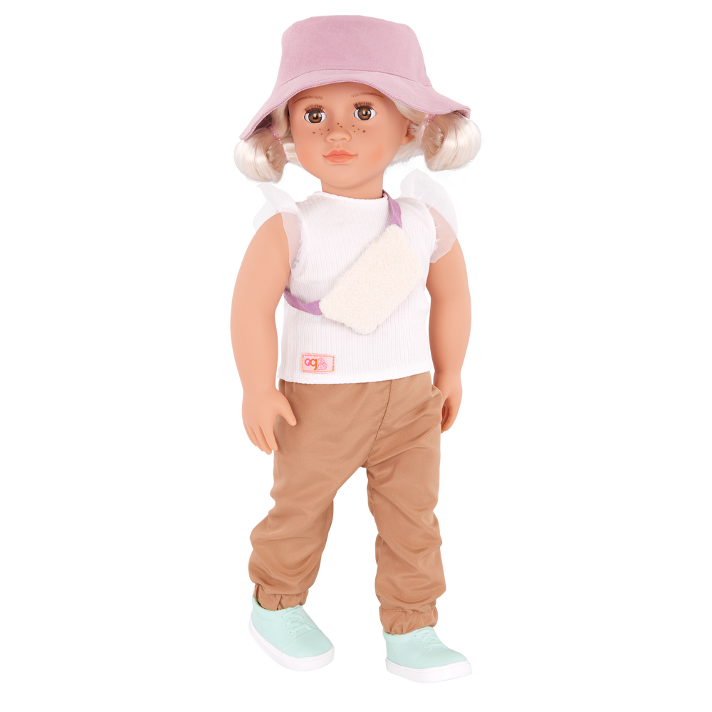 Ready to Roam - 46cm Doll Travel Outfit with Hat, Bag, Trousers & Top -  Our Generation