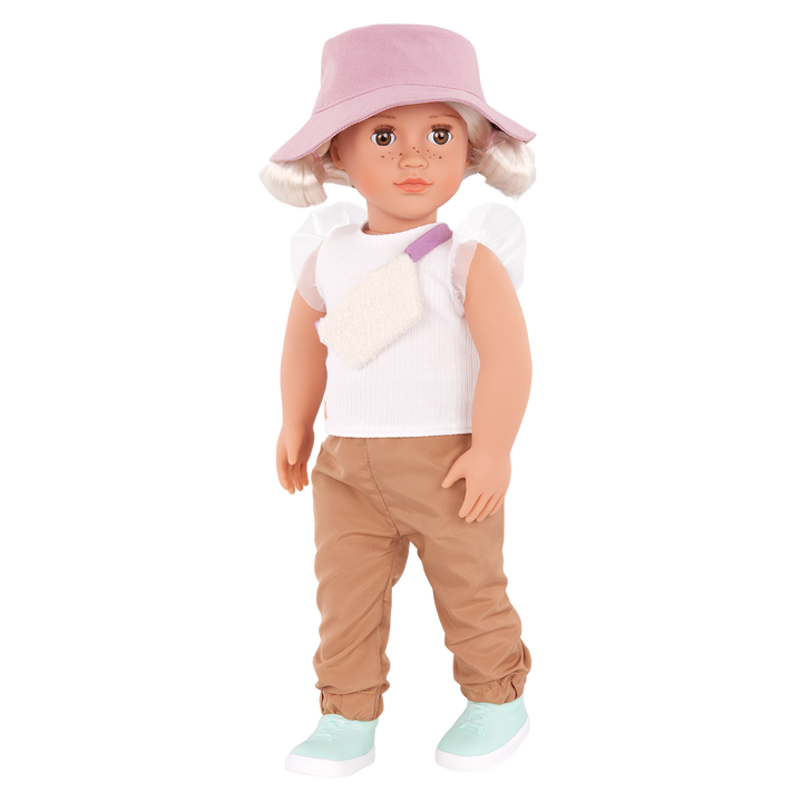 Ready to Roam - 46cm Doll Travel Outfit with Hat, Bag, Trousers & Top -  Our Generation