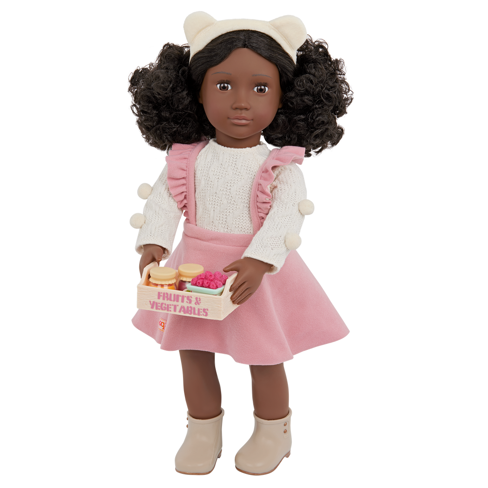 Sweet as Jam - 46cm Outfit for Dolls - Pink Dress & Top with Food Accessories - Clothes for OG Dolls  Our Generation