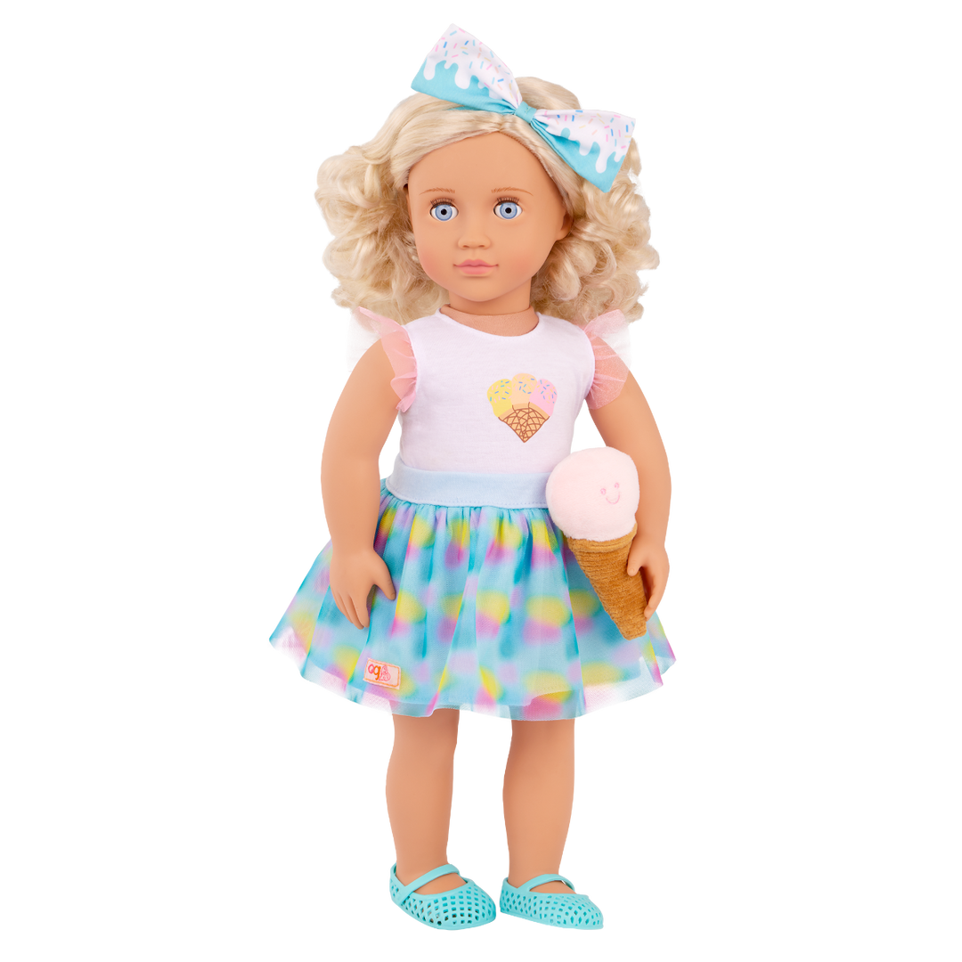 Sweet & Sprinkly - 46cm Doll Clothes - Ice Cream Themed Outfit - Our Generation UK