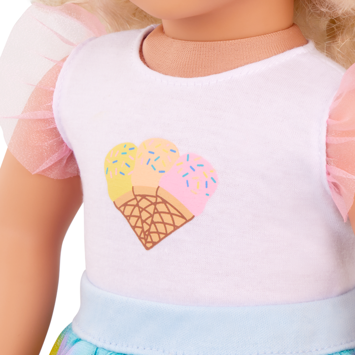 Sweet & Sprinkly - 46cm Doll Clothes - Ice Cream Themed Outfit - Our Generation UK
