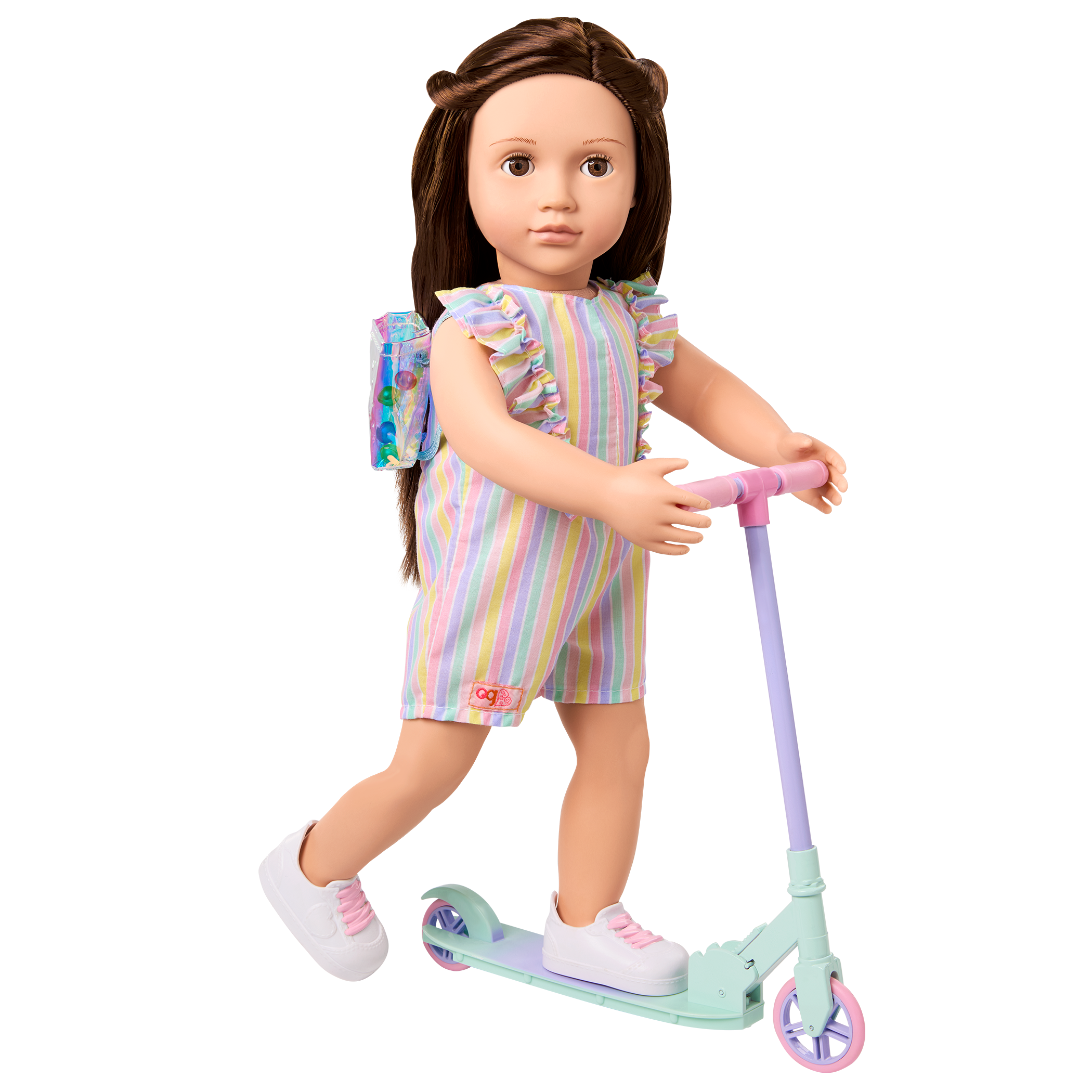Ride the Rainbow - Outfit for 46cm Dolls - Scooter for Dolls - Our Generation