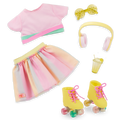 Rollerblades & Lemonade - Colourful Outdoor Outfits with Rollerblades - Skirt & Top - Doll Clothes - Our Generation
